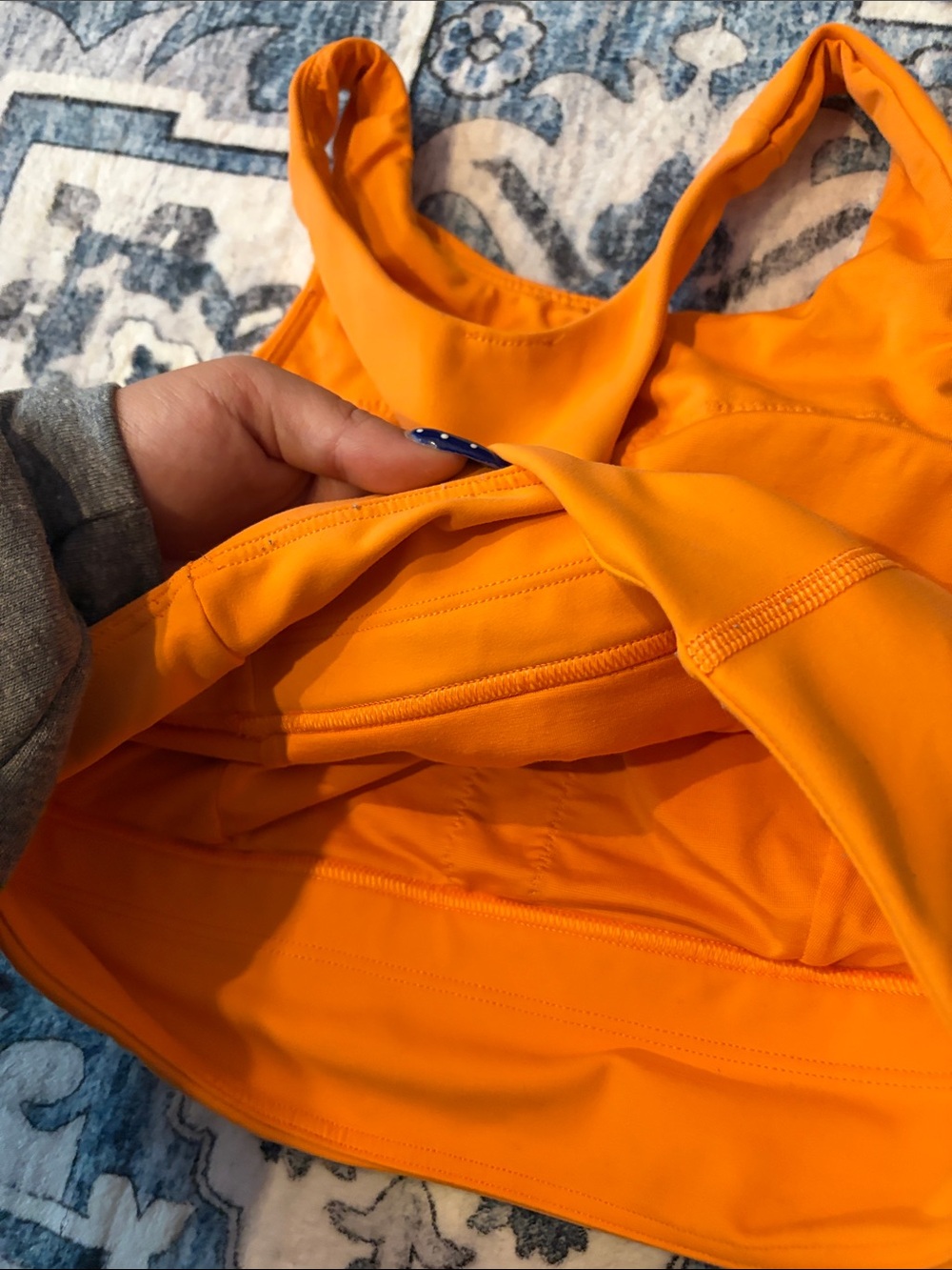 Lululemon Orange Women's High-Neck sports bra - Picture 7 of 8